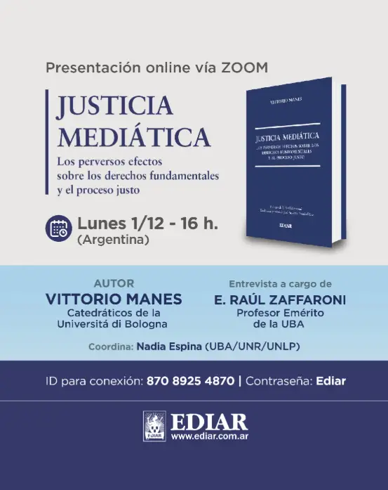 Presentación de la traducción del libro Justicia Mediática